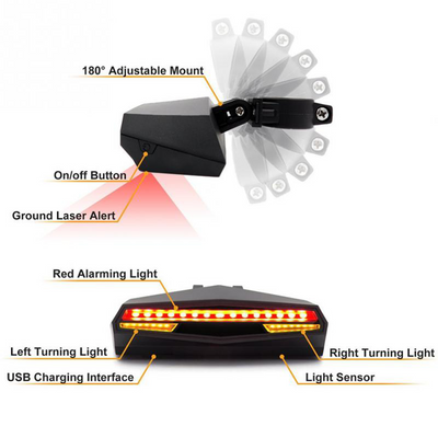 The Osloh LED Wireless Bike Tail Light